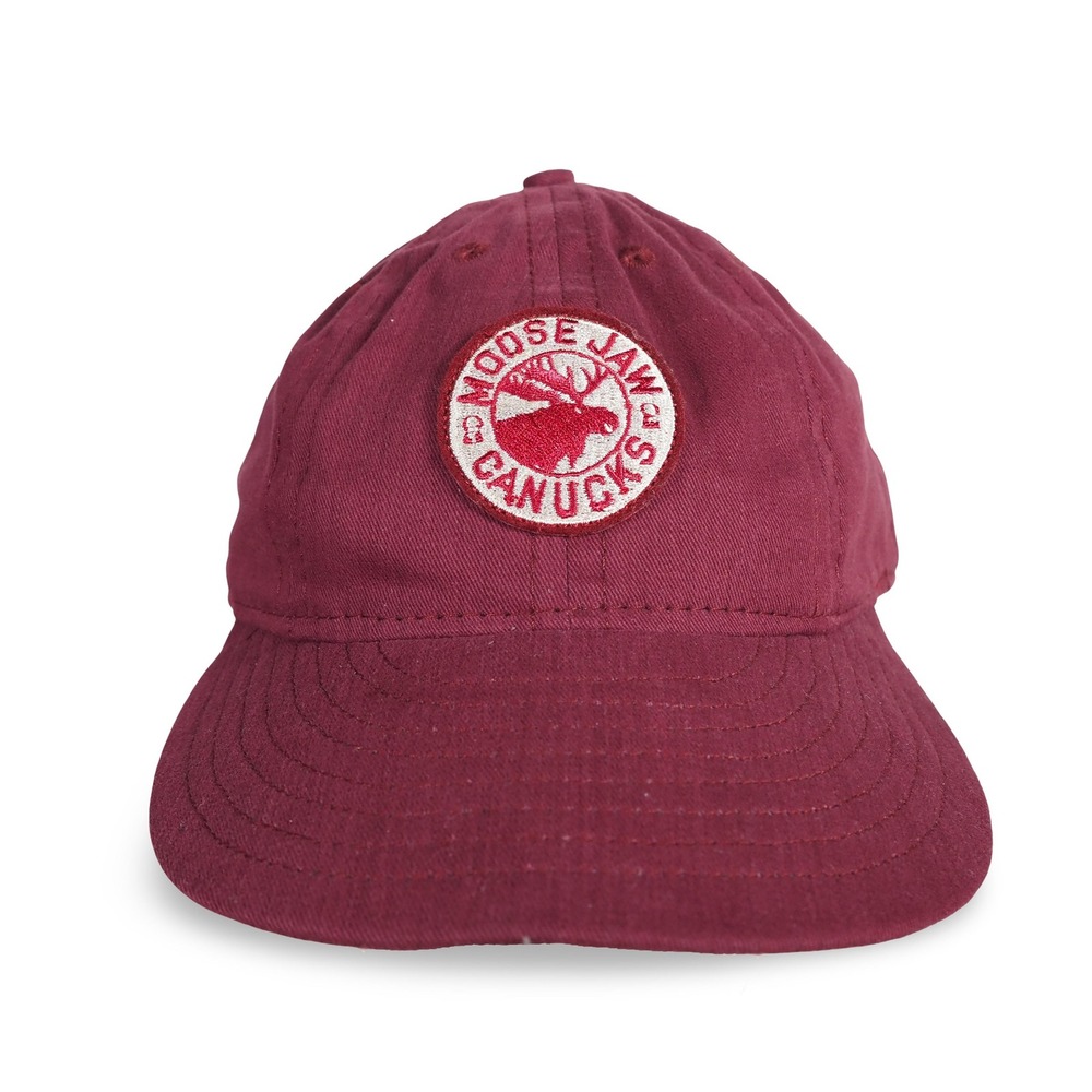 Ebbets Field Flannels Moose Jaw Canucks Hat Cap Made USA Leather Strap NWT